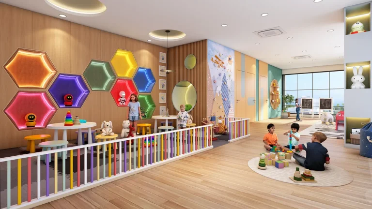 Achyut Skyhigh Guwahati – Indoor Kids Play Area with Colorful Wall Decor and Play Zones