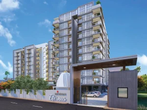 Main entrance gate view of Mivaan Eternus apartments in Beltola
