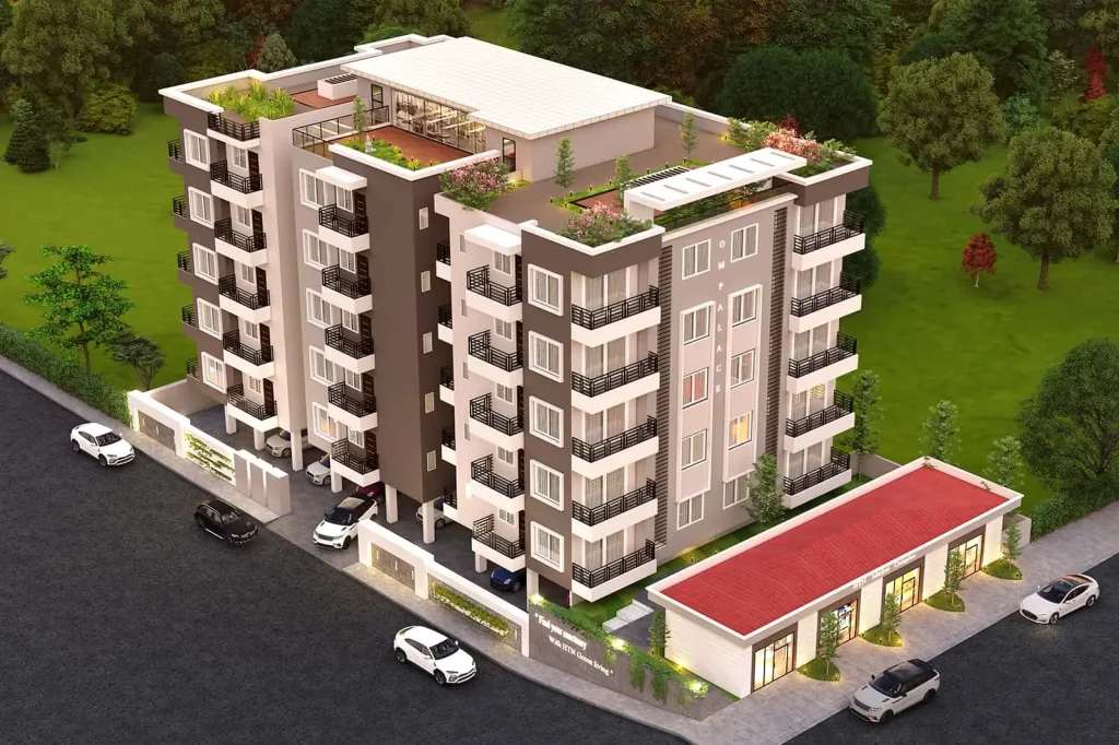 3 and 4 BHK Residential Building Exterior – HTN Om Palace Kahilipara Guwahati