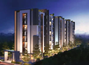 Achyut Meadows front view – affordable housing in Betkuchi, Guwahati