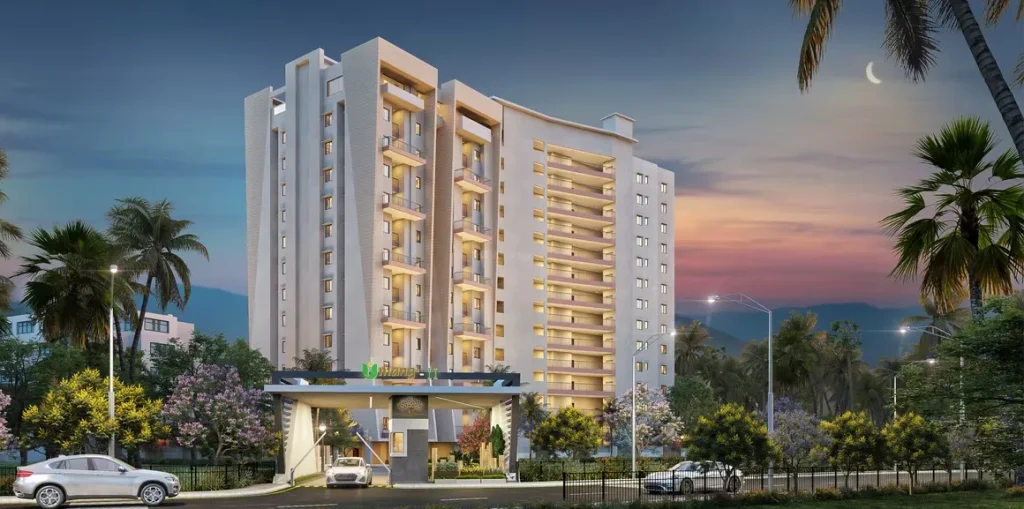 Master layout plan of Golden Woods Umang II project showing units, driveways, and amenities
